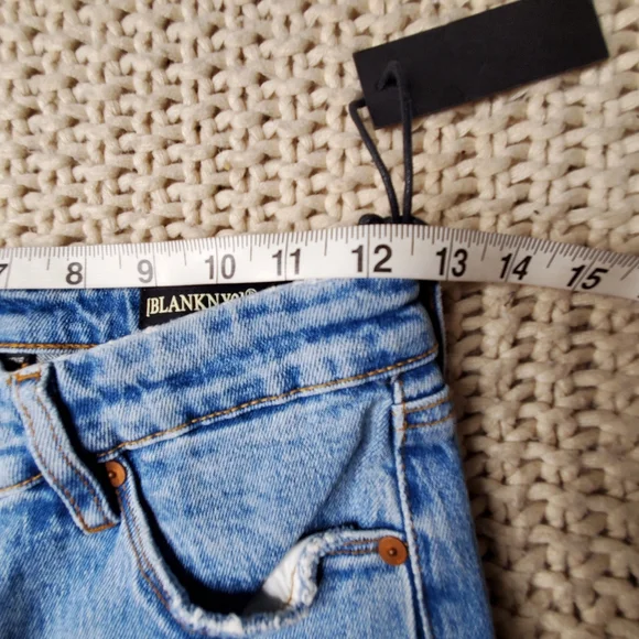 Blanknyc Wide Leg jeans womens size 26 button fly blue denim nwt - Picture 4 of 9